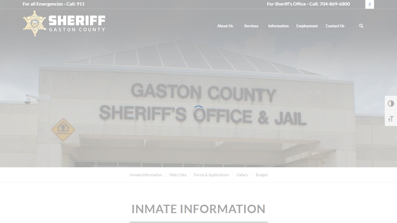 Inmate Information – Sheriff